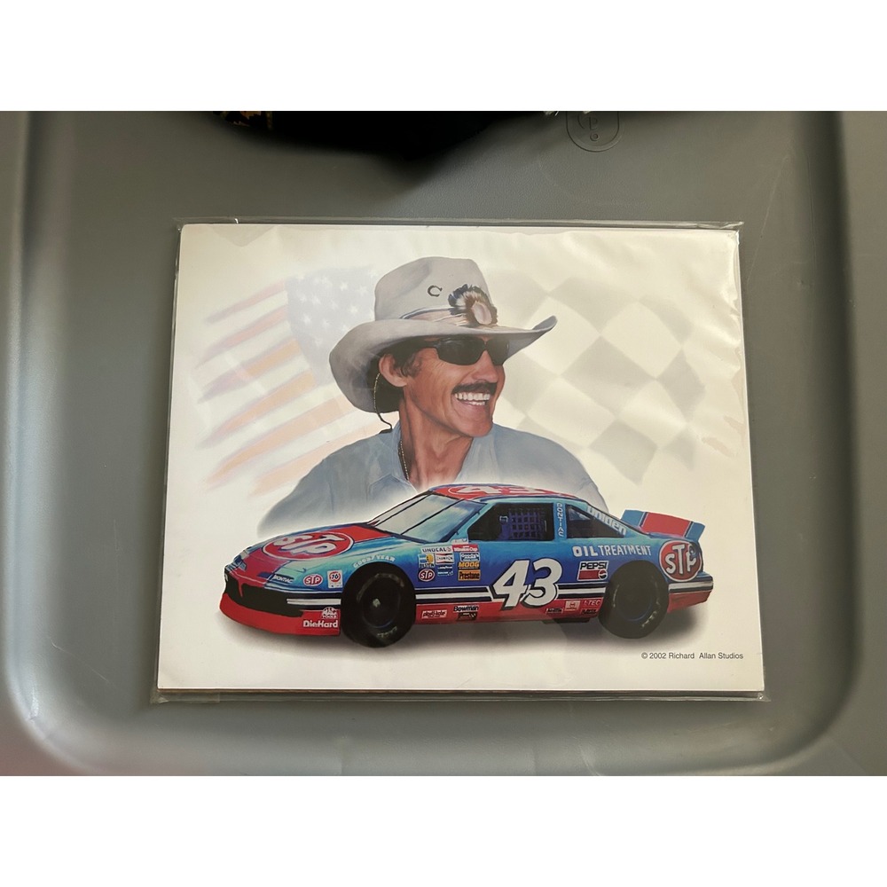 Vintage 2002 Richard Petty 43 STP Pontiac Art Print Richard Allan Studios 8x10
